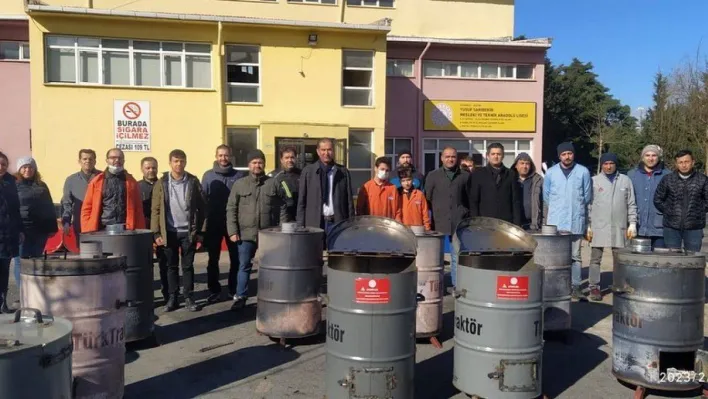 Üretilen sobalar deprem bölgesine gönderildi