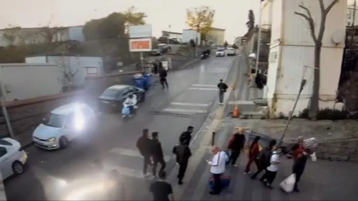 Üsküdar'da Galatasaraylı baba ve kıza saldıran taraftarlar kamerada