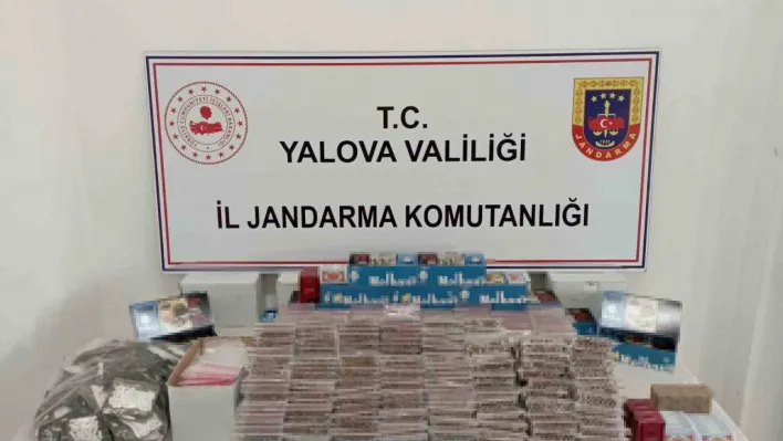 Yalova'da jandarmadan kaçak sigara operasyonu