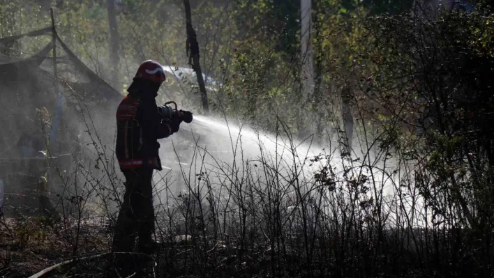 Yerleşim alanına yakın ormanlık alanda korkutan yangın: Mahalleli sokağa döküldü