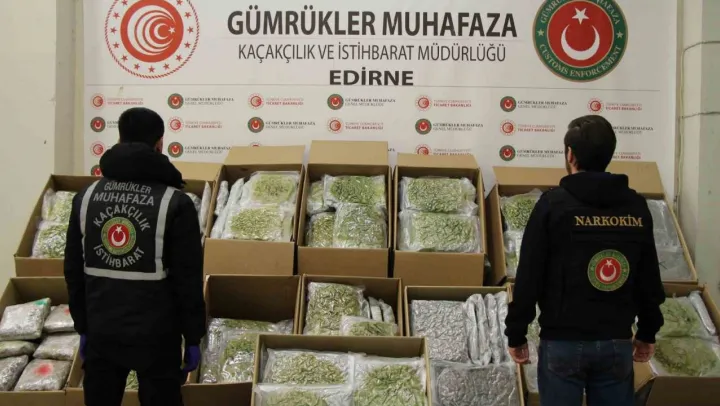 Kapıkule'de 492 kilogram uyuşturucu madde ele geçirildi