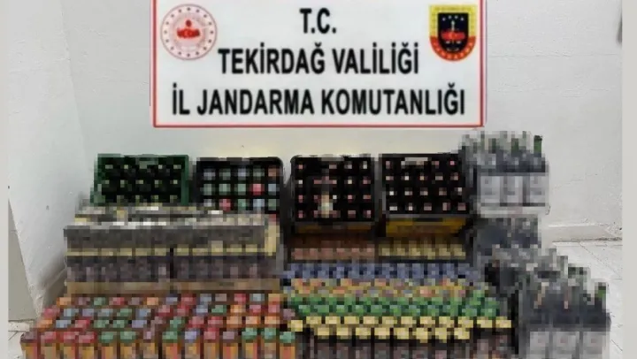Tekirdağ'da 286 litre kaçak içki ele geçirildi