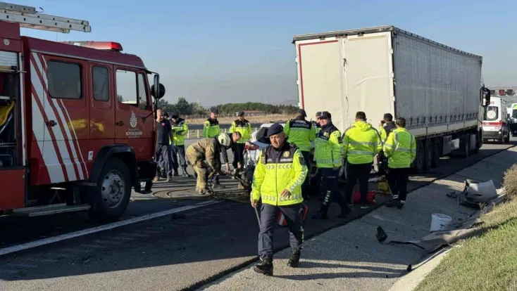 Silivri Kuzey Marmara Otoyolu'nda feci kaza: 1 ölü