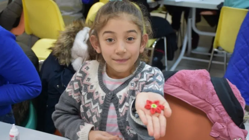 Çocuklar Anneleri ile birlikte öğreniyor