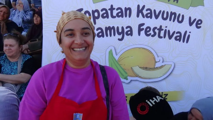 Selimpaşa'da kavun ve bamya festivali renkli görüntülere sahne oldu