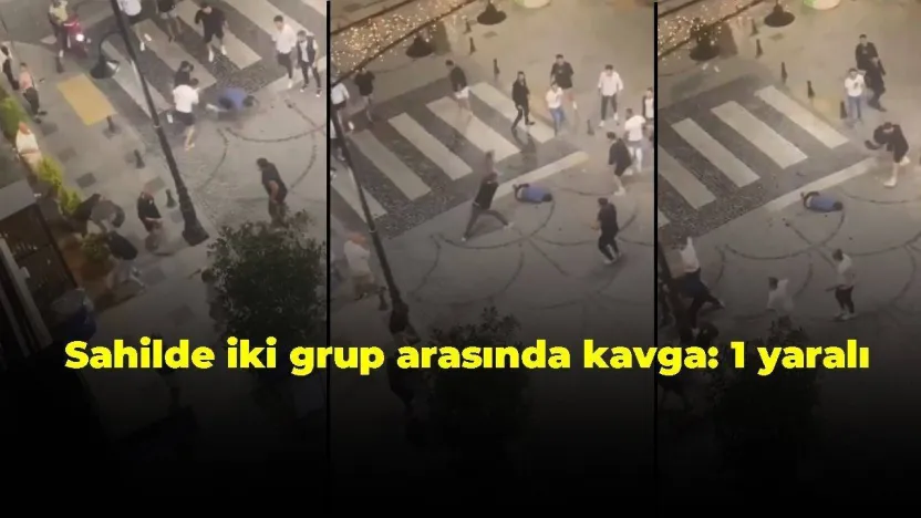 Sahilde iki grup arasında kavga: 1 yaralı